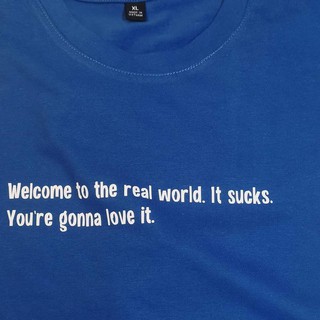 Áo thun tay ngắn unisex Chodole cho cả nam và nữ, chất liệu vải cotton in chữ Welcome to the real world. It sucks.