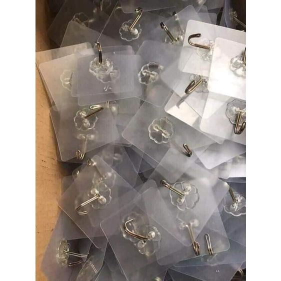 [FreeShip] Móc dính trong suốt dán tường siêu dính - chịu lực lên tới 10kg