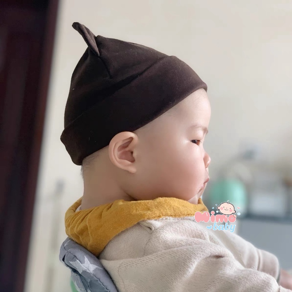 Mũ cotton tai chuột mickey cho bé - mũ trùm đầu  MD157