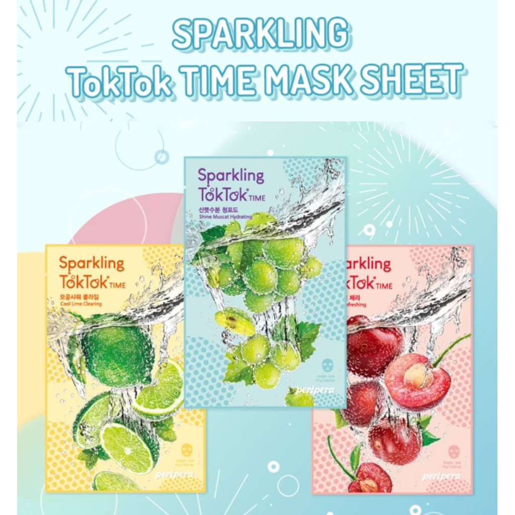 Mặt nạ giấy Peripera Sparkling Toktok Time Mask Sheet 18g - HONGS BEAUTY