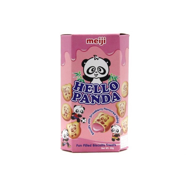 Bánh Gấu Hello Panda Meiji Vị Dâu / Socola / Sữa / Dừa / Trà Xanh 50g
