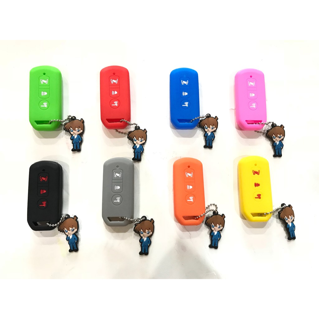Bao bọc Remote Smartkey Honda 3 nút và 2 nút mẫu hoạt hình Conan Gaffiti tặng kèm móc khóa 3D cao cấp  . DoChoiXeMay