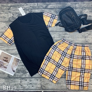 Bộ hè thun nam BBR trắng