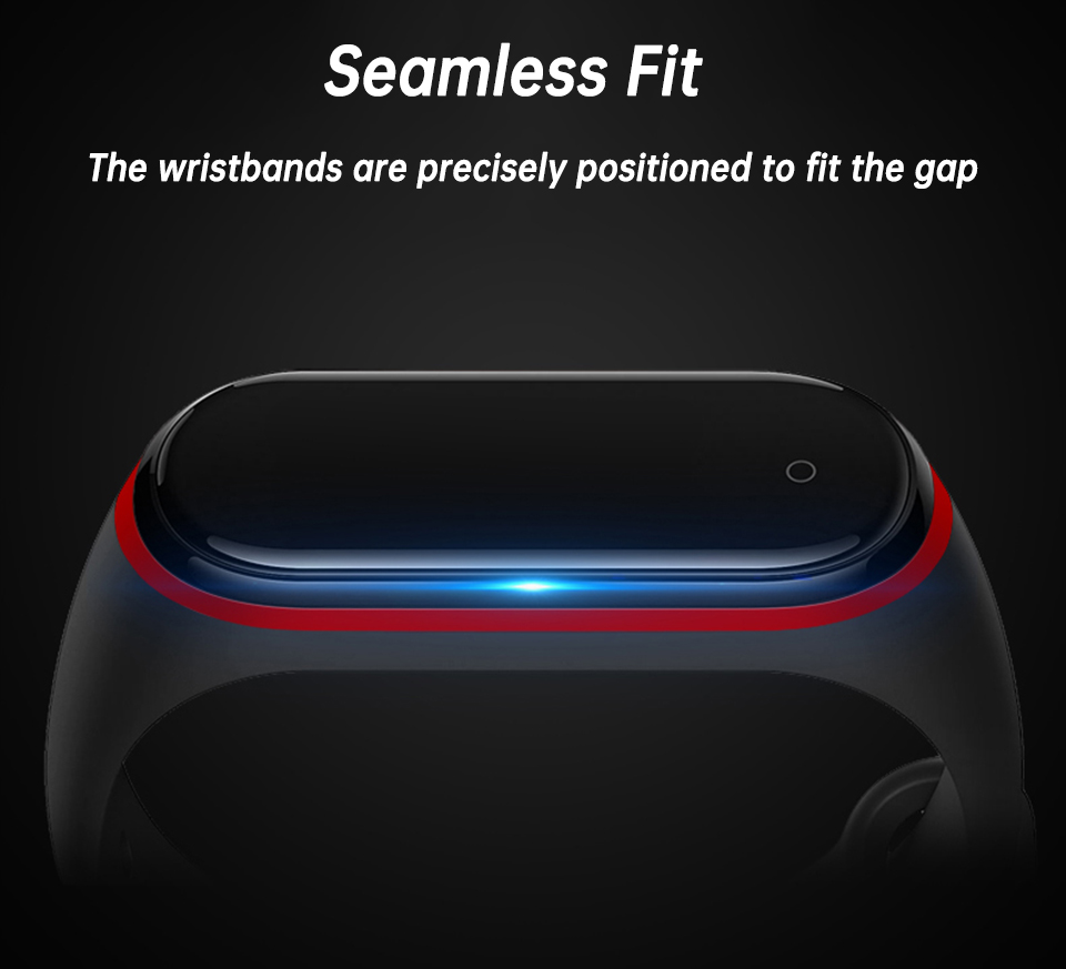 Dây Đeo Thay Thế Chất Liệu Silicon Thiết Kế Viền Cong 3d Cho Xiaomi Mi Band 5