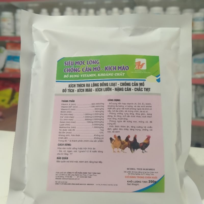 200g Siêu Mọc Lông- Đẹp Mã- chống còi cọc, cắt mổ nhau