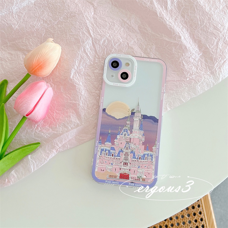 Ốp Điện Thoại In Hình Lâu Đài Nhiều Màu Sắc Cho iPhone 13 12 11 Pro Max SE2020 X XR Xs Max 7 8