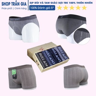 Hộp 4 Quần Lót Nam Sợi Tre BullAnt, Sịp Đùi và Tam Giác Cao Cấp, Quần Xì Kháng Khuẩn Khử Mùi, Xịp Dệt Không Đường May
