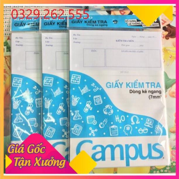 [Mã LIFE20KALL giảm 10% đơn 50K] (Sale Khủng) Giấy kiểm tra kẻ ngang Campus 25 tờ đôi