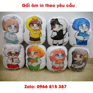 Gối ôm Hero team in theo yêu cầu (2 mặt 2 hình khác nhau)