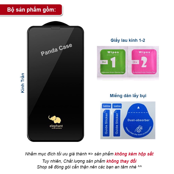 Kính cường lực iphone Con Voi WK Elephant cho ip 6/6s/6plus...../7plus/8plus/x/xs/xs max/11/12/13/pro/promax – PandaCase
