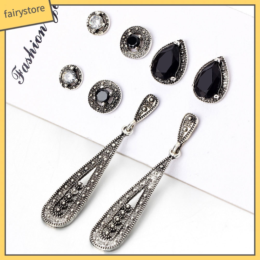 Set 4 Đôi Khuyên Tai Phong Cách Bohemian Thanh Lịch Dành Cho Nữ