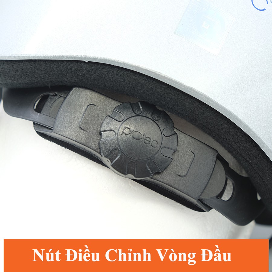 [CHÍNH HÃNG] Mũ Bảo Hiểm 1/2 Đầu Protec 02 Màu Không Kính - Vòng Đầu Từ 54 đến 58cm [FREE SHIP*]