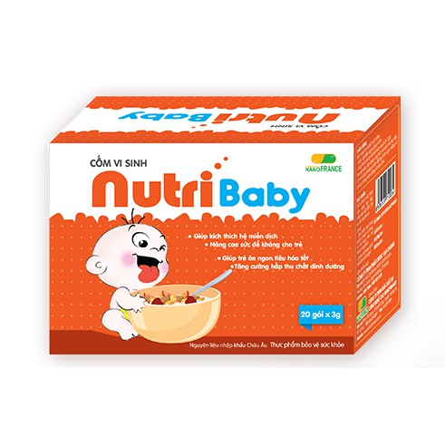 Nutri Baby - hỗ trợ hệ miễn dịch, nâng cao thể trạng, sức đề kháng cho trẻ, giúp trẻ ăn ngon tiêu hóa tốt.