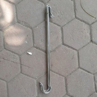 2 móc nối treo chậu lan inox 2 đầu dài 50cm