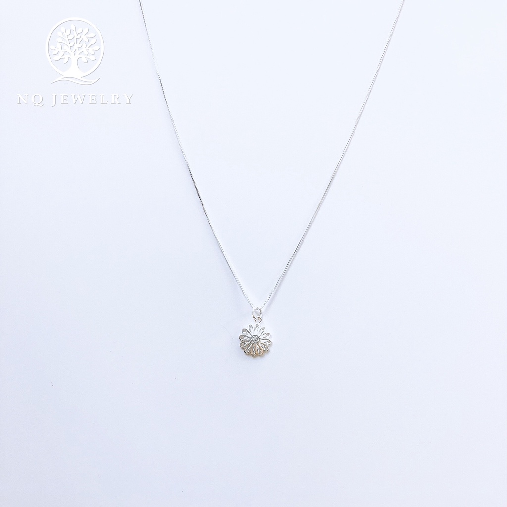 Dây chuyền bạc mặt hoa cúc - NQ Jewelry