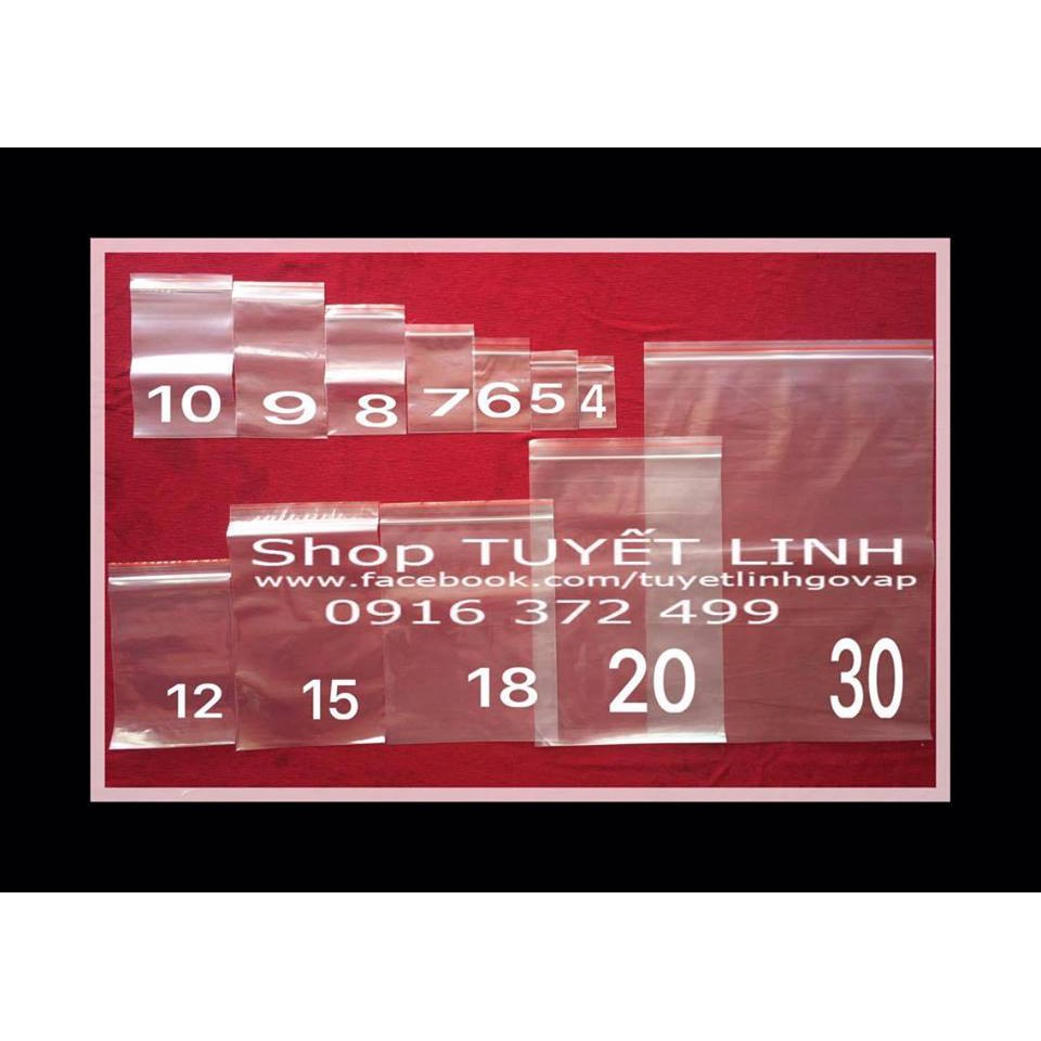 Túi zip chỉ đỏ 1kg / 90k