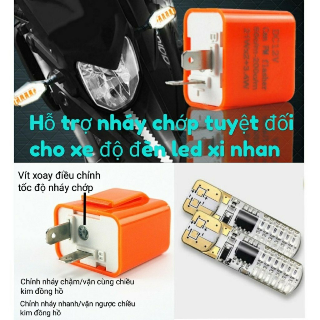 Công tắc Hazard kèm xi nhan - Cục ting tong - Chớp điện tử chỉnh độ nháy