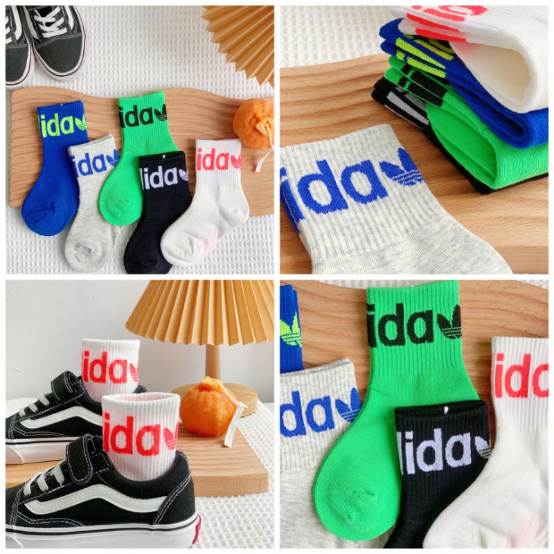 Tất len thể thao cao cổ Cho Bé Trai Mã 03 ADIDAS các mầu  - Vớ Trẻ Em Hàng Chuẩn Đẹp Quảng Châu cho bé 4-10 tuổi