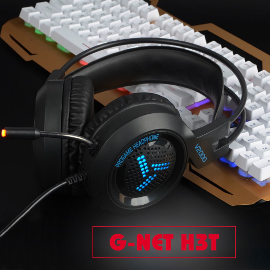 [Mã ELFLASH5 giảm 20K đơn 50K] Tai Nghe Gaming GNET H3T Có Mic, Màu đen, G-Net H3T Gaming Headphone