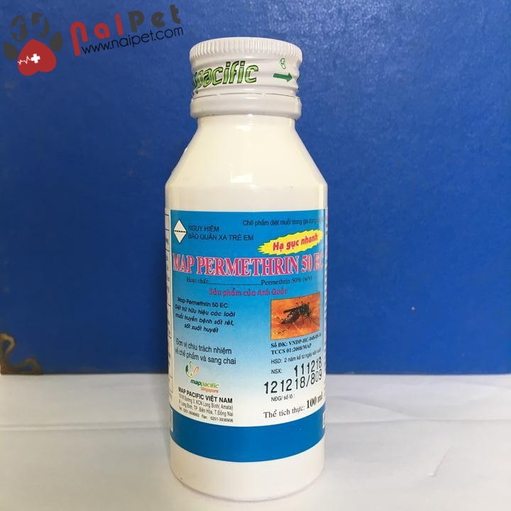 Thuốc Diệt Trừ Ruồi Muỗi Trong Gia Dụng Và Y Tế Map Permethrin 50 Ec Lọ 100ml