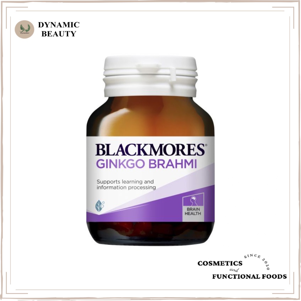 [Hàng chuẩn Úc] Viên uống Blackmores ginkgo brahmi 40 viên- hoạt huyết dưỡng não, hỗ trợ tuần hoàn máu não Úc