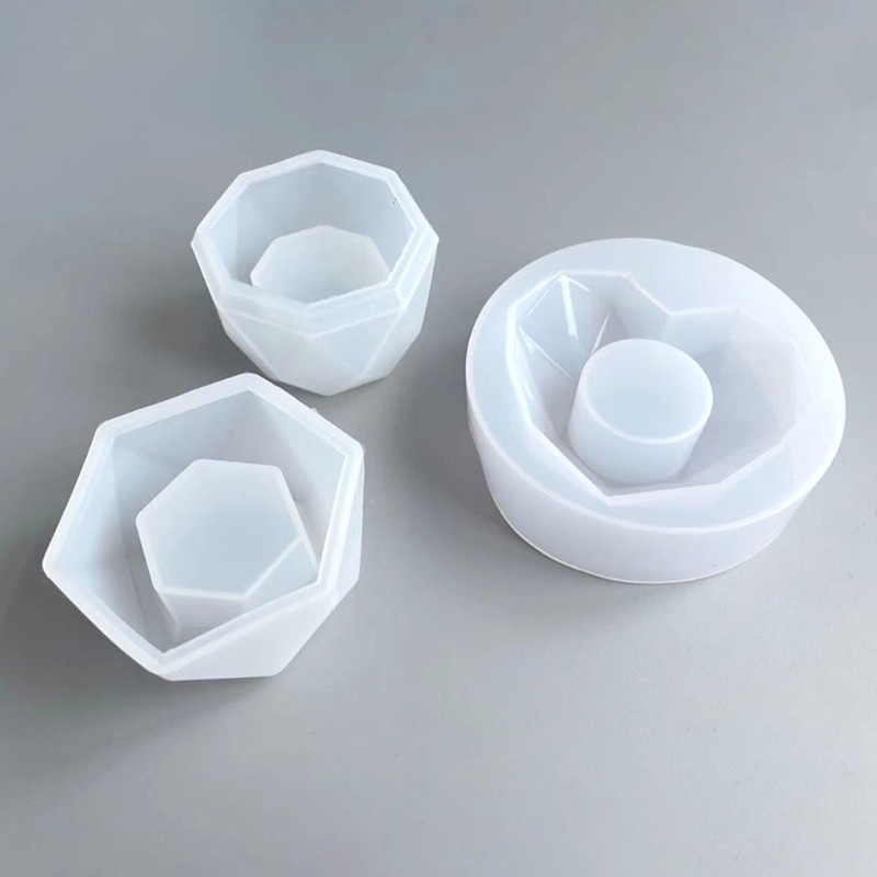 Khuôn Silicone Làm Chậu Hoa / Nến Bằng Nhựa Epoxy Diy