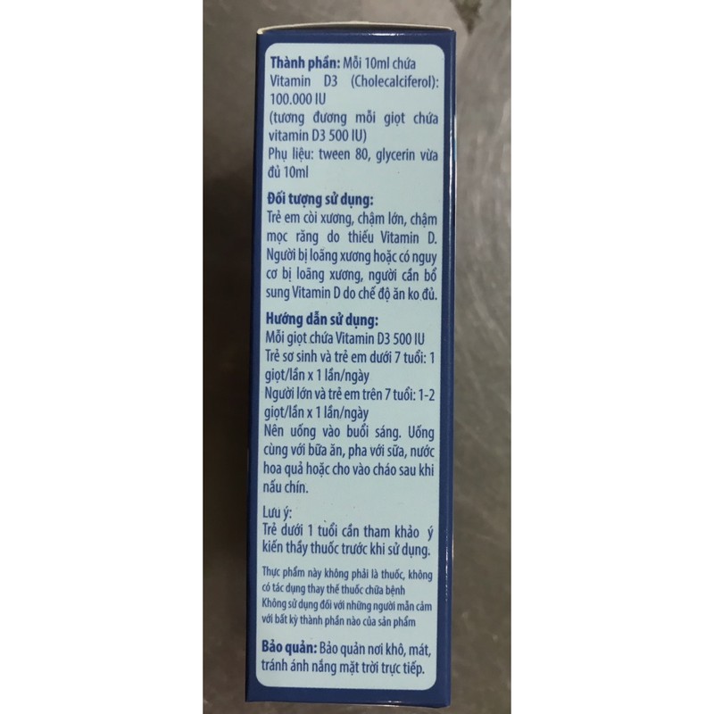 VITAMIN D3 KINGPHAR 10 ML | BigBuy360 - bigbuy360.vn