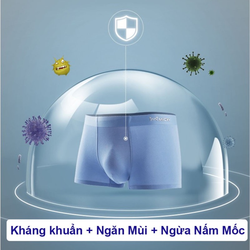 [COMBO 4 CÁI] Quần lót nam cao cấp, boxer chun đúc, quần sịp nam AOELEMENT kháng khuẩn khử mùi, cotton co giãn 4 chiều.