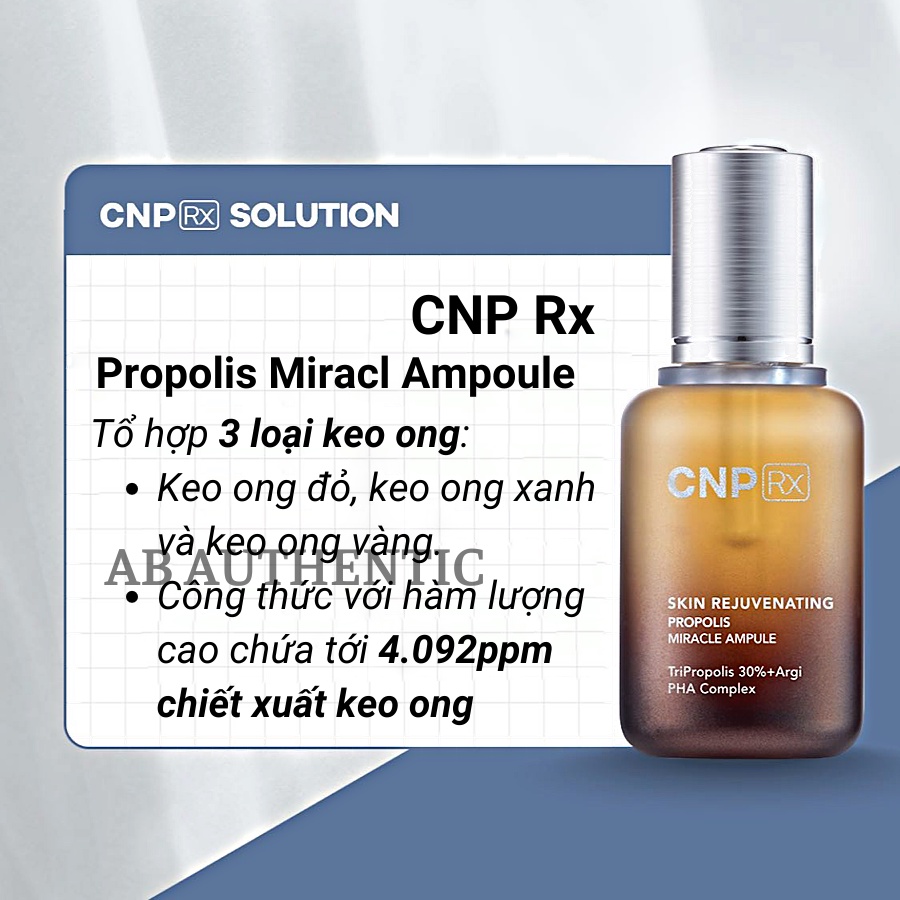 Tinh chất keo ong CNP Rx Skin Rejuvenating tái tạo, phục hồi và trẻ hóa da 40ml- AB Authentic