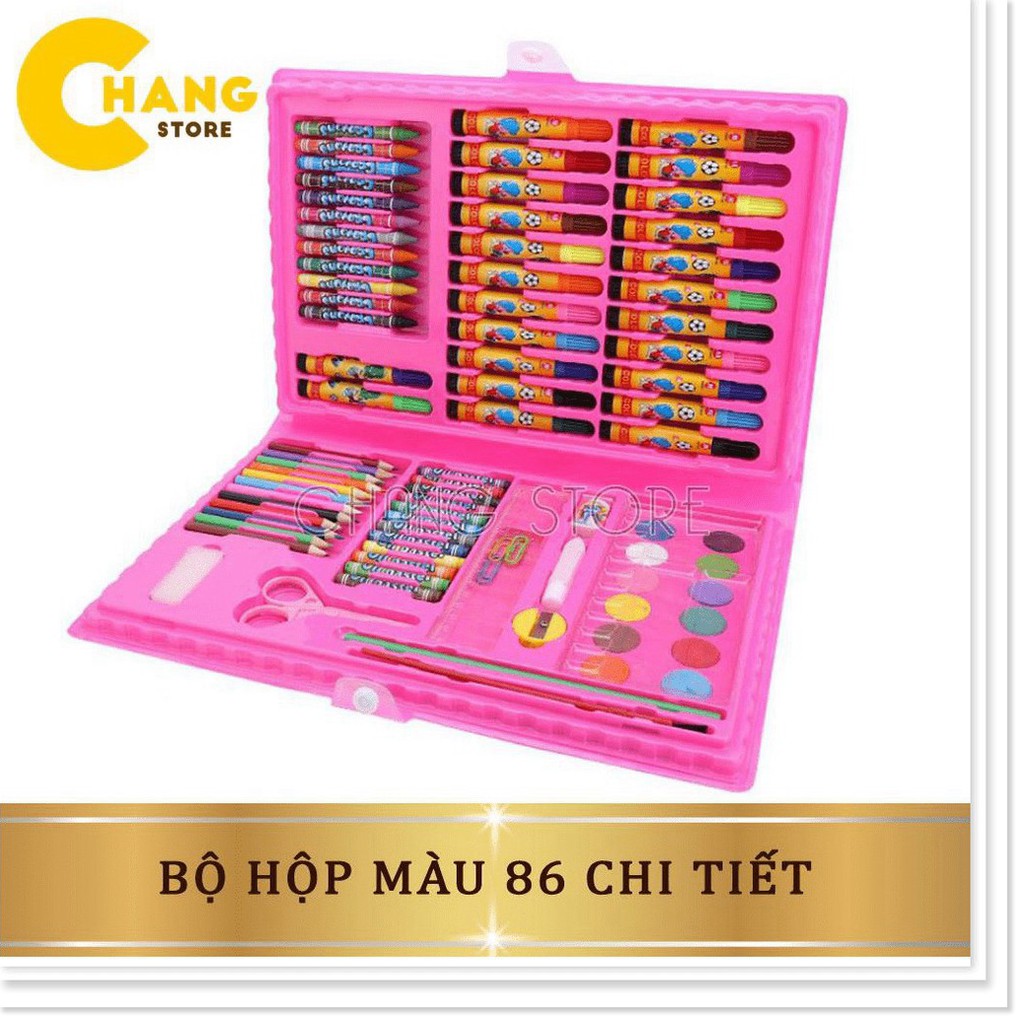 Bộ Hộp Màu 86 Món chất liệu cao cấp tạo màu đẹp, sắc nét Cho Bé yêu thỏa sức sáng tạo