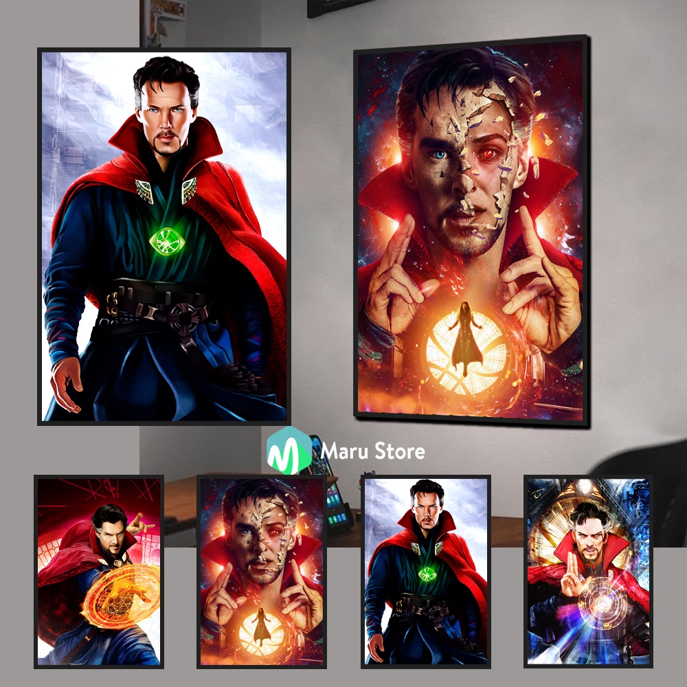 Tranh Treo Tường Doctor Strange Tranh Canvas Có Khung Composite Trang Trí Quán Coffee