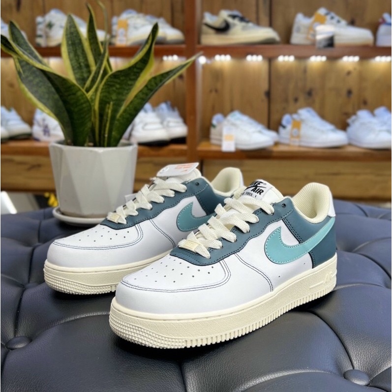 GIÀY AF1 LOW XANH CỐM DA THẬT LAI AU