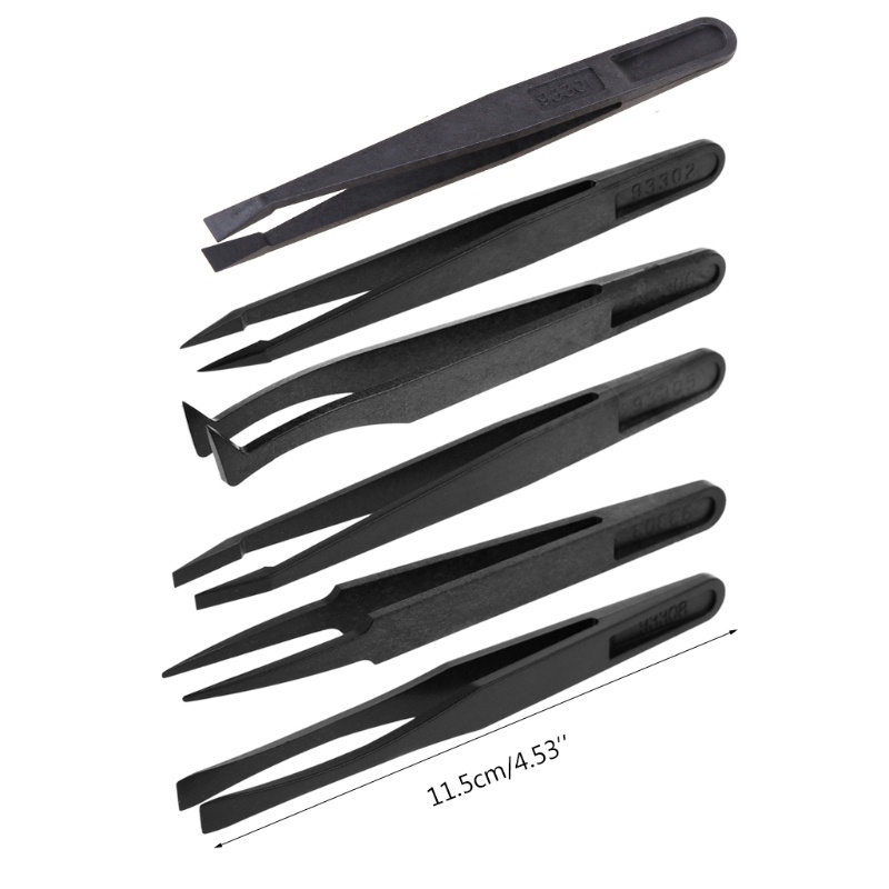 Set 6 Nhíp Nhựa Mềm Co Giãn Chống Tĩnh Điện Dùng Trong Công Nghiệp
