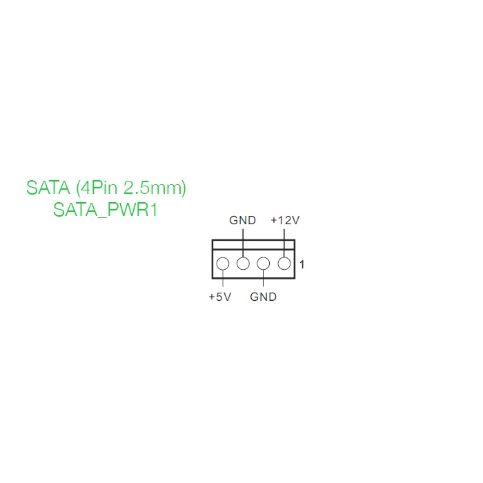 Dây cáp nguồn iTX XH2.54mm sang SATA 22pin HDD-SSD