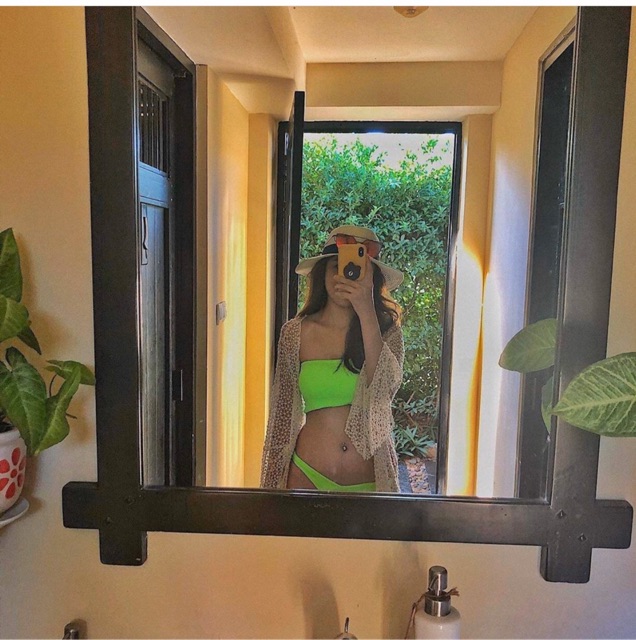 Bikini đồ bơi nữ thời trang hai mảnh sexy xanh neon