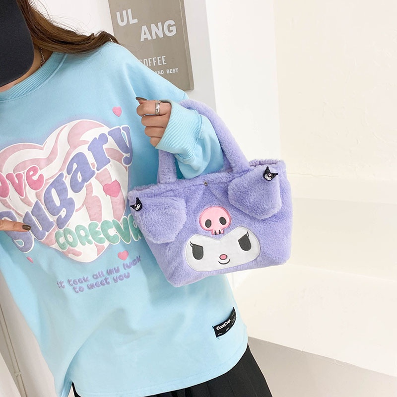 Túi xách ENVIROSAX phối lông kiểu hoạt hình dễ thương cho học sinh