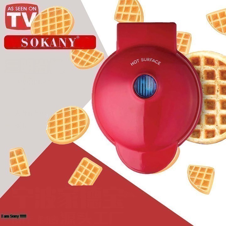 [Mã ELHADEV giảm 4% đơn 300K] Máy nướng bánh kẹp tàn ong, làm bánh waffle Mini Sokany