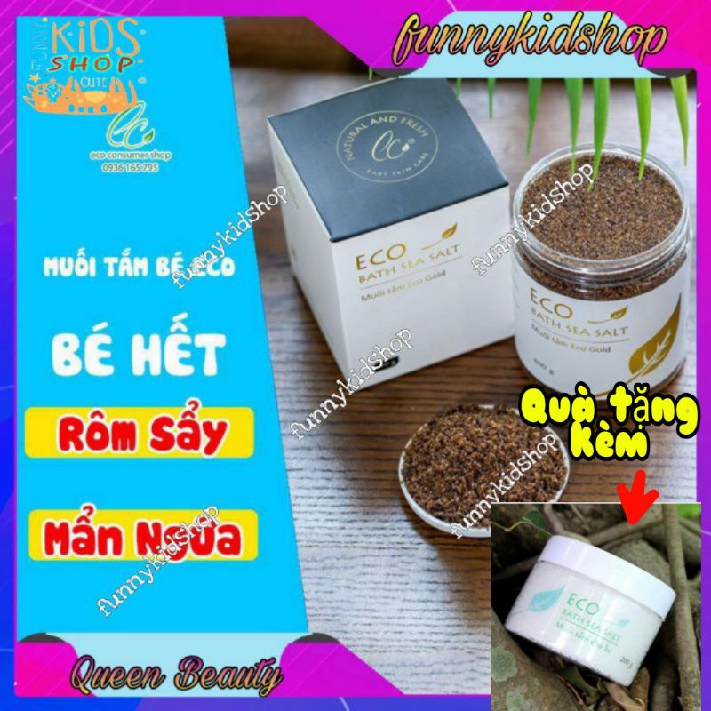 3 MUỐI TẮM BÉ ECO GOLD - Tắm sạch rôm sảy