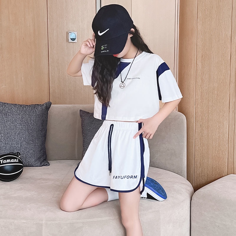 Set Đồ Thể Thao Phong Cách Hàn Quốc 2022 Mới Cho Bé Gái 3-14 Tuổi