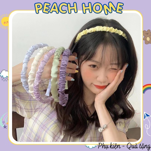 Bờm Cài Tóc Vải Nhún Mềm Mại Phong Cách Hàn Quốc Dễ Thương Băng Đô Rửa Mặt Vải Lụa Nhiều Màu Hot Trend