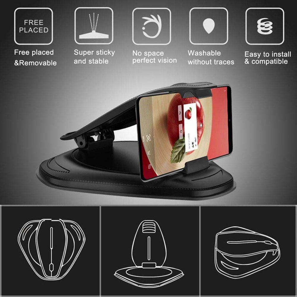 DARNELL Giá Đỡ Điện Thoại / Thiết Bị Định Vị GPS Gắn Bảng Điều Khiển Xe Hơi Chất