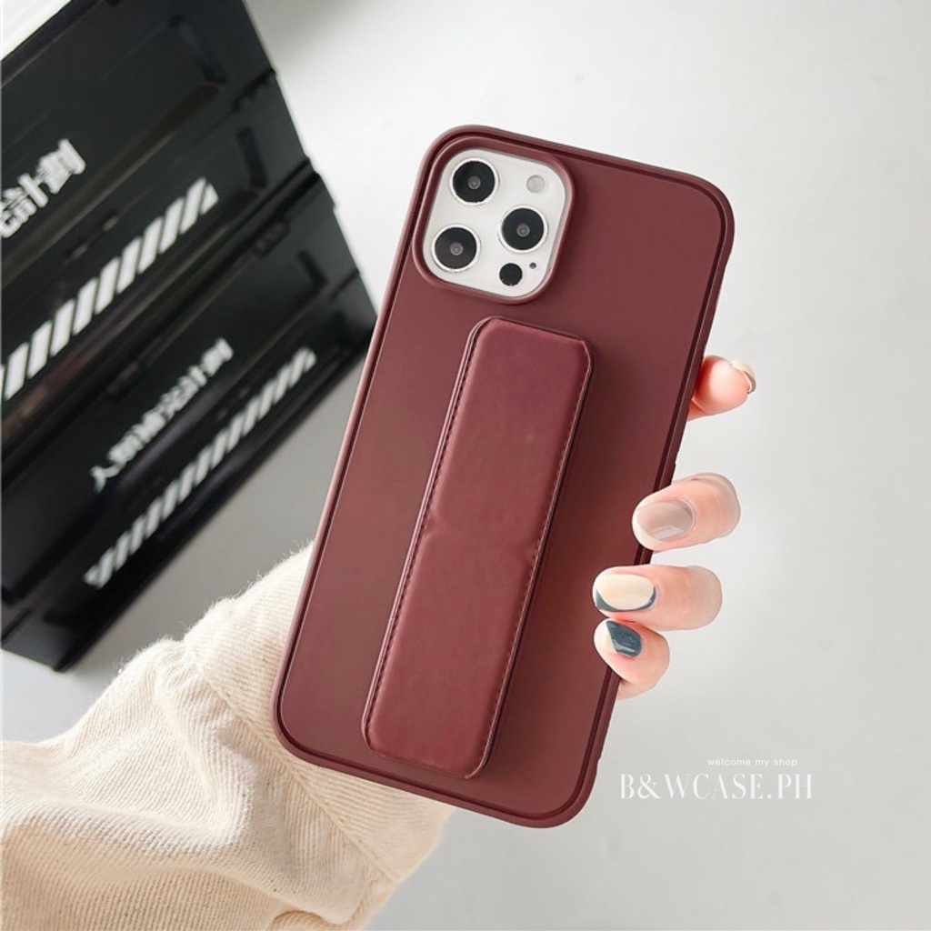Ốp điện thoại silicone mềm có giá đỡ thời trang cho Iphone 12 Pro Max I11 Pro X Xs Max Xr 6 6s 7 8 Plus
