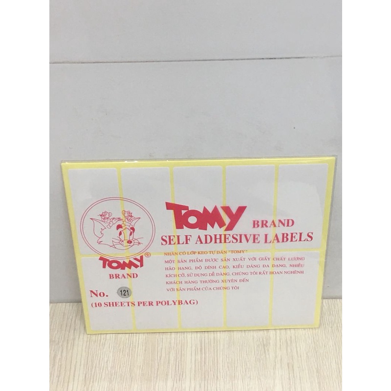 Giấy decal in mã vạch Tomy A5