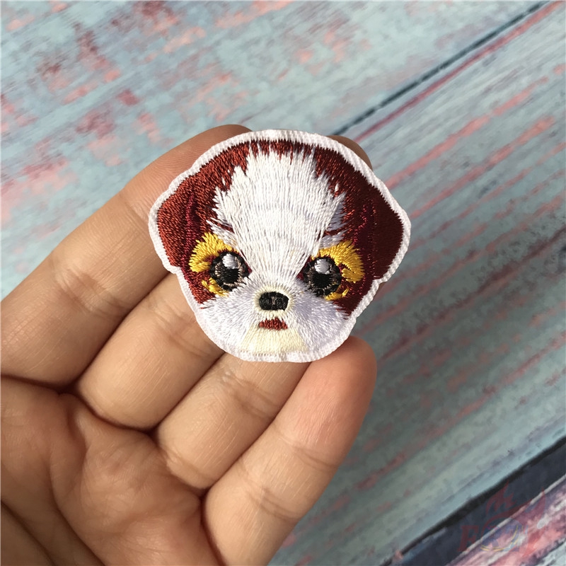 ☸ Sticker Ủi Thêu Hình Chú Chó Dễ Thương Series 02 ☸ 1 Miếng Dán Ủi Quần Áo Hình Chó Husky Corgi Pomeranian Cocker Spaniel Schnauzer Beagle Shih Tzu