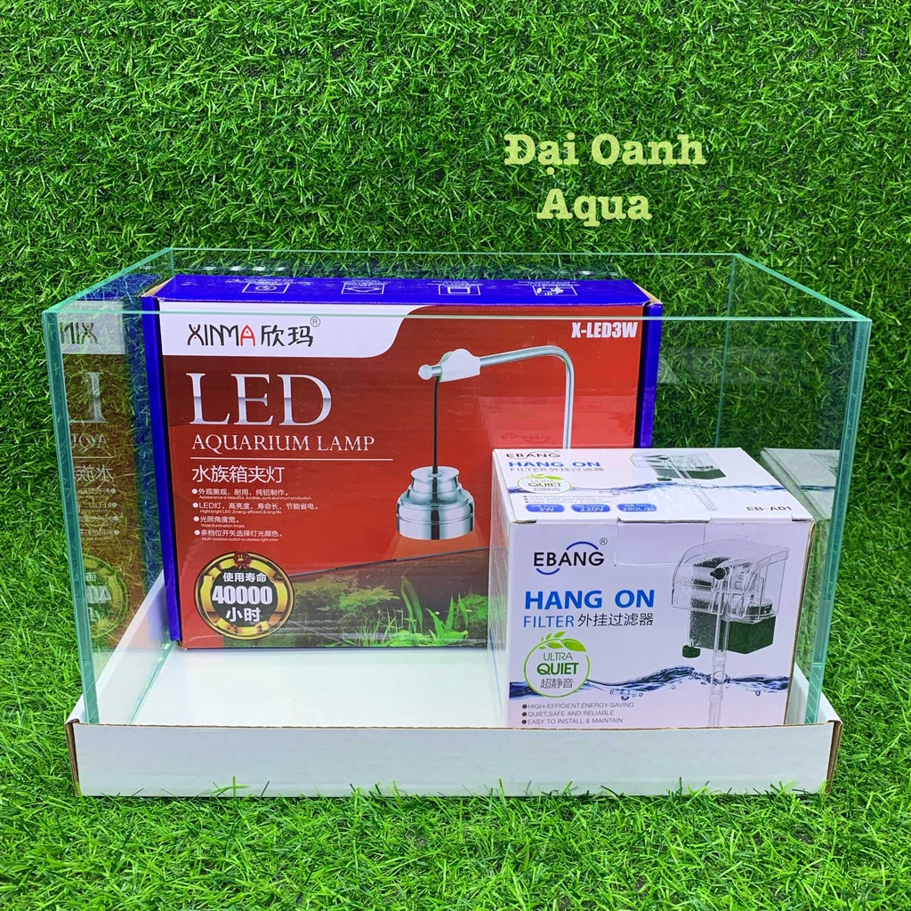 Bộ Bể Cá 30cm Kính Siêu Trong 5 Mặt - Bể Cá Cảnh Thủy Sinh