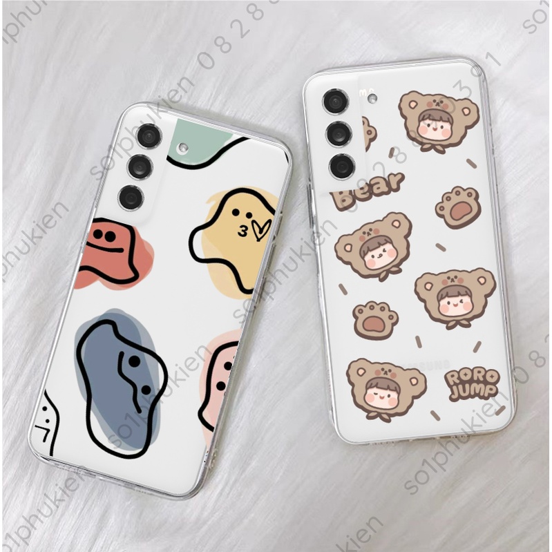 Ốp lưng Samsung S21 FE 5G dẻo trong in hình hoa dễ thương mẫu thiết kế mới