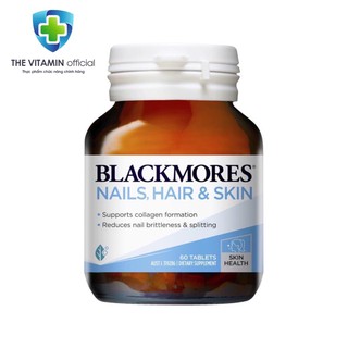 [Chính hãng, có bill] Viên uống đẹp da móng tóc Blackmores Nails, Hair & Skin 60 viên của Úc