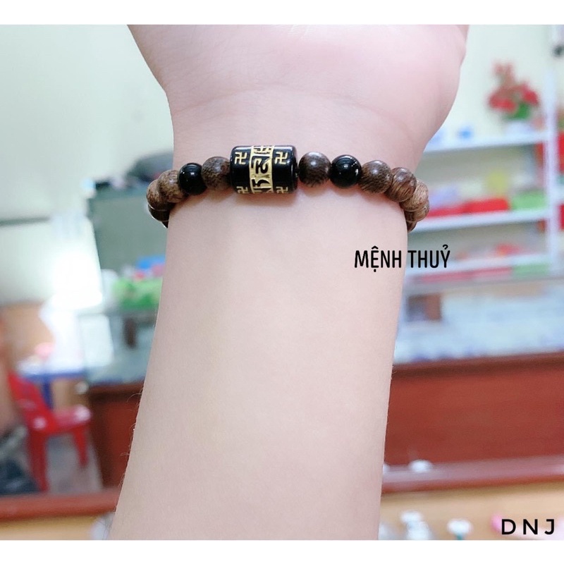 vòng tay trầm tốc mix đá phong thuỷ theo mệnh may mắn