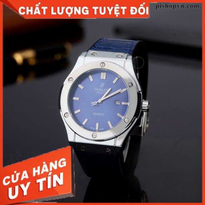 (Hublot.viền trơn)  [Hàng đẹp] Đồng hồ nam Hublot - Bản classic máy pin - Fullbox tặng vòng tay | BigBuy360 - bigbuy360.vn