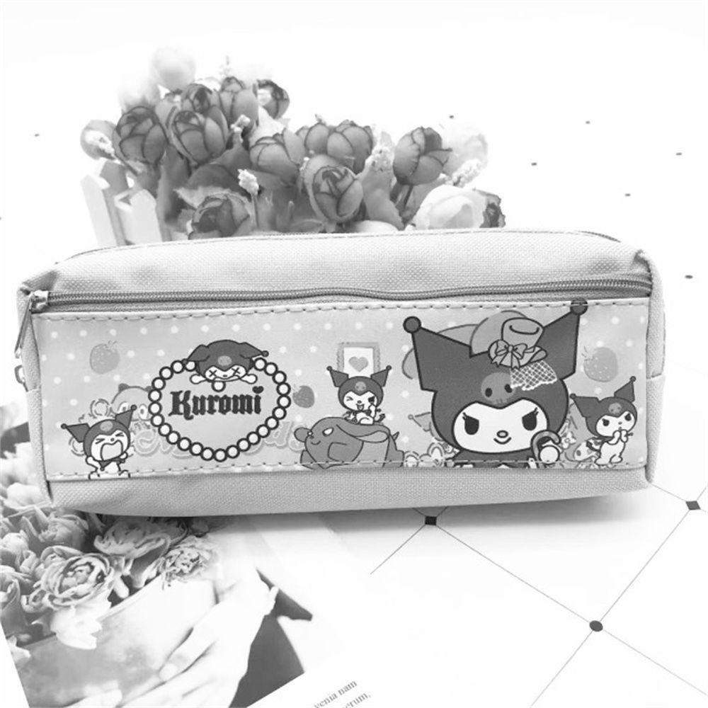 Túi Đựng Bút Hai Ngăn Họa Tiết Cún Và Mèo AUGUSTINA Kuromi Purin Kitty Dễ Thương